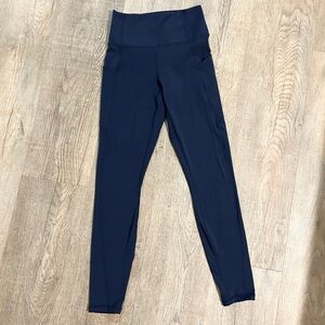 Fabletics Navy Blue side pockets Leggings size Small